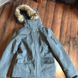 Roxy DryFlightTechnology Zip up Fuzzy hood jacket